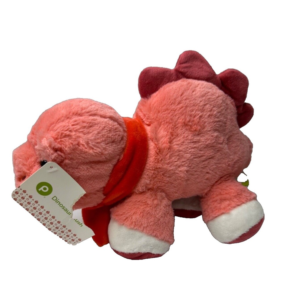 Animal Adventure Dinosaur Plush Orange Red Scarf 2023 Stuffed Animal Publix Tags